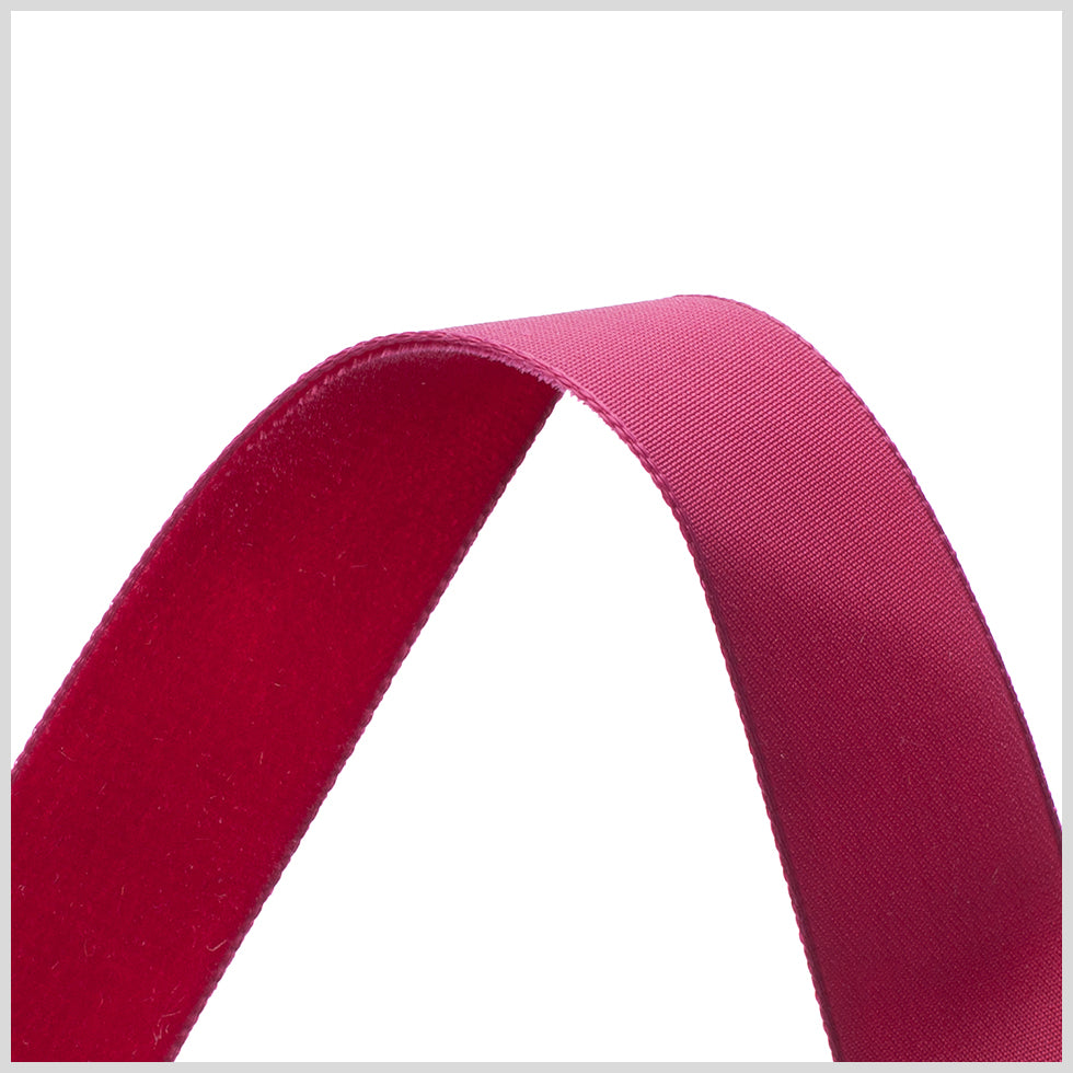 0.875" Wine Nylon Velvet Ribbon Detail 0.875" Wine Nylon Velvet Ribbon Detail