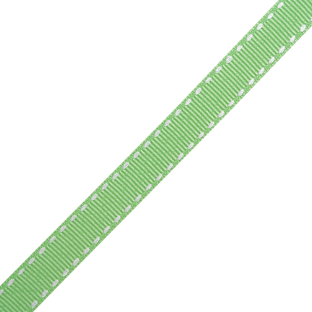 Grosgrain Ribbon with White Stitched Borders - Mint Green - 0.4375" Grosgrain Ribbon with White Stitched Borders - Mint Green - 0.4375"