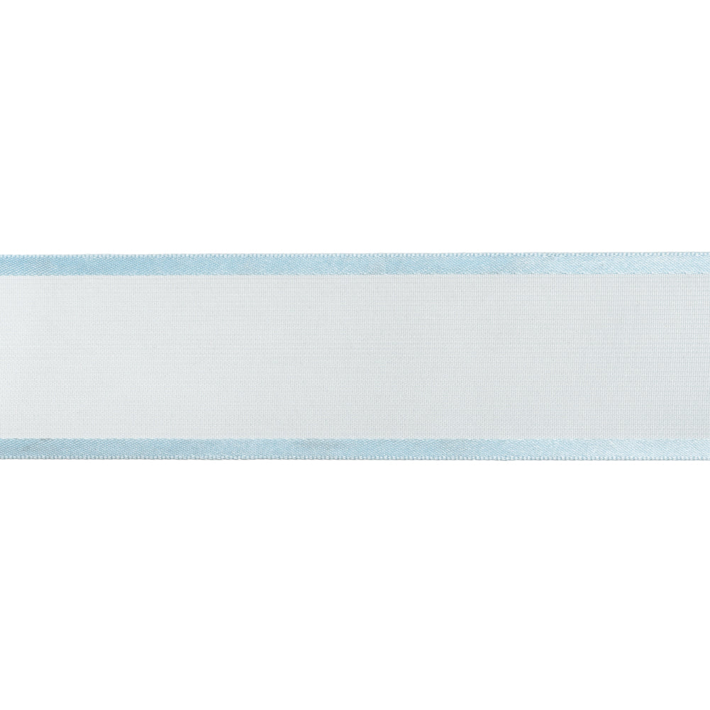 Sheer Ribbon with Double Faced Satin Edges - 1.375" - Baby Blue Sheer Ribbon with Double Faced Satin Edges - 1.375" - Baby Blue