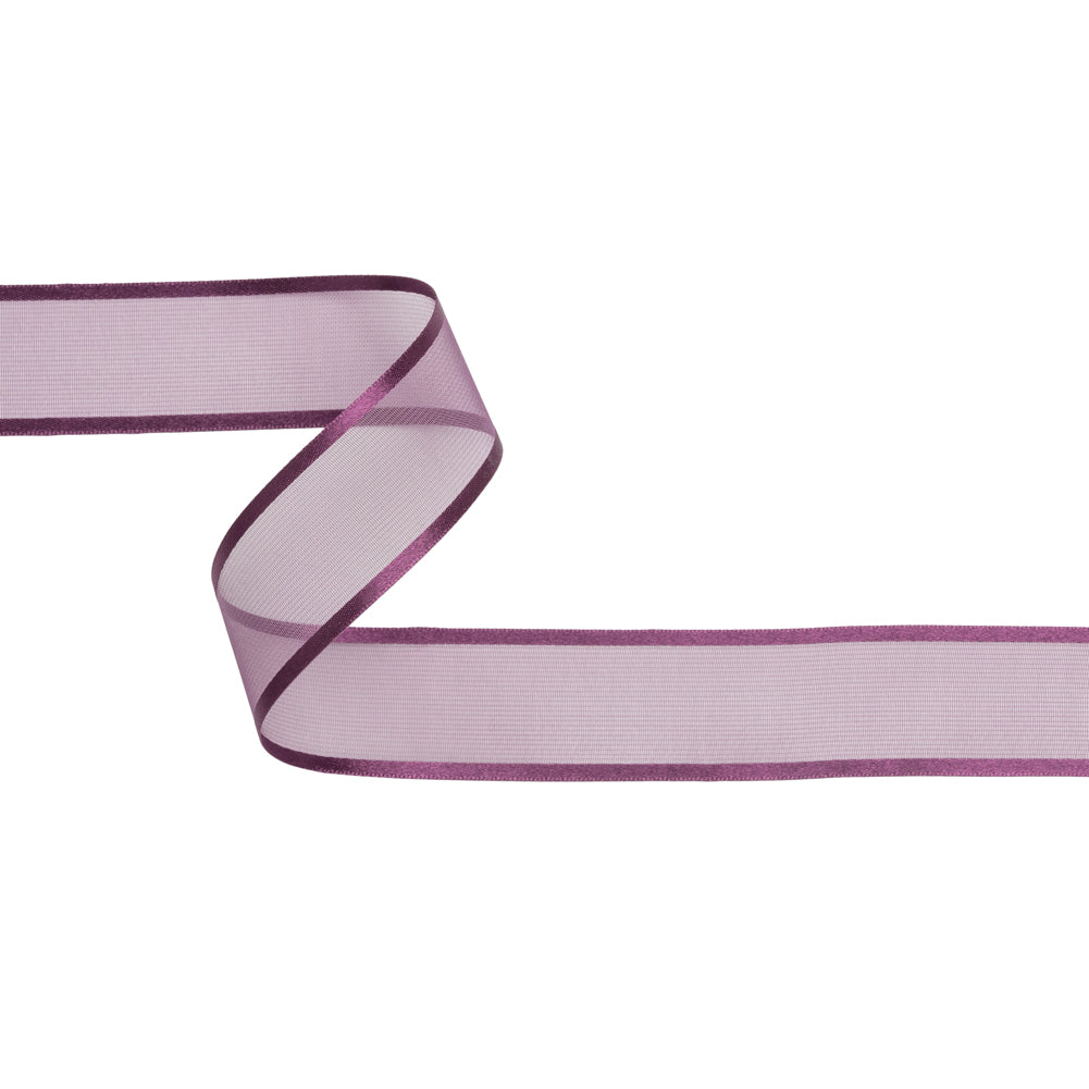 Sheer Ribbon with Double Faced Satin Edges - 1" - Purple Sheer Ribbon with Double Faced Satin Edges - 1" - Purple