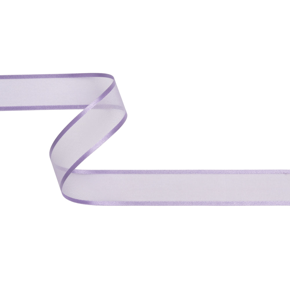 Sheer Ribbon with Double Faced Satin Edges - 1" - Lavender Sheer Ribbon with Double Faced Satin Edges - 1" - Lavender