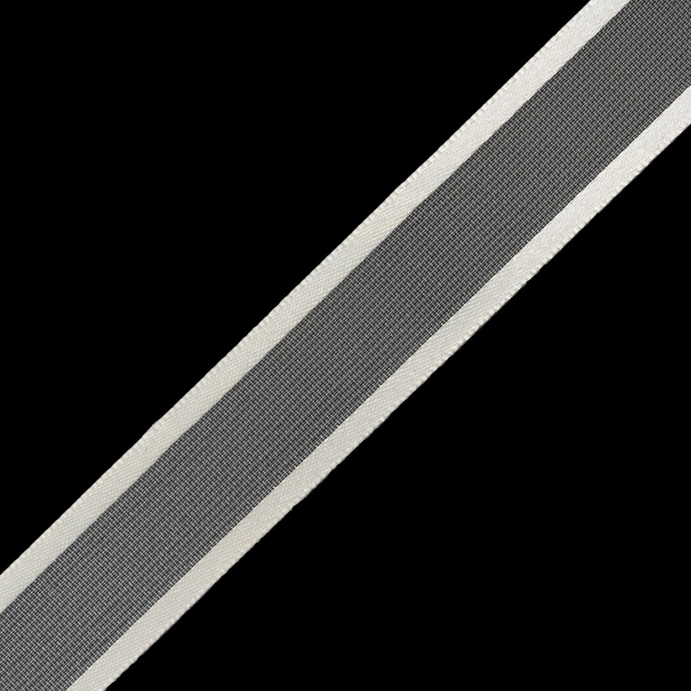 Sheer Ribbon with Double Faced Satin Edges - 0.75" - Ivory Sheer Ribbon with Double Faced Satin Edges - 0.75" - Ivory