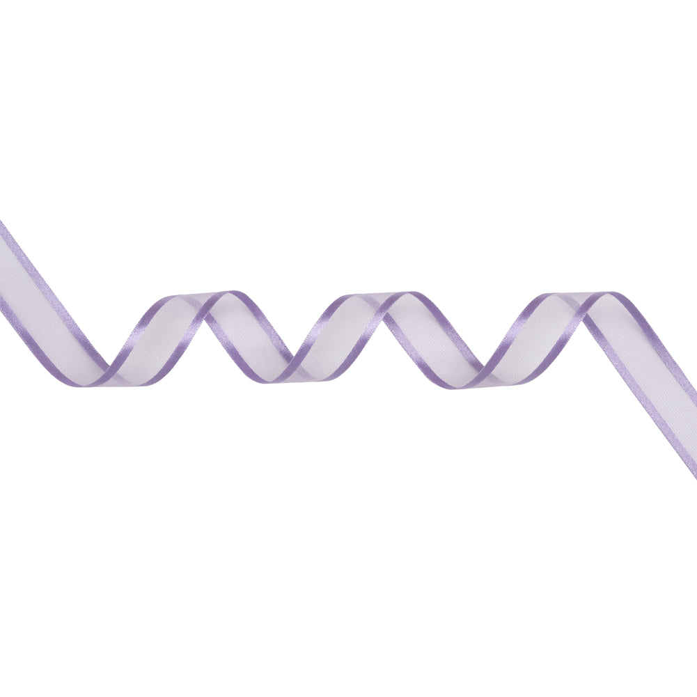 Sheer Ribbon with Double Faced Satin Edges - 0.75" - Lavender Sheer Ribbon with Double Faced Satin Edges - 0.75" - Lavender