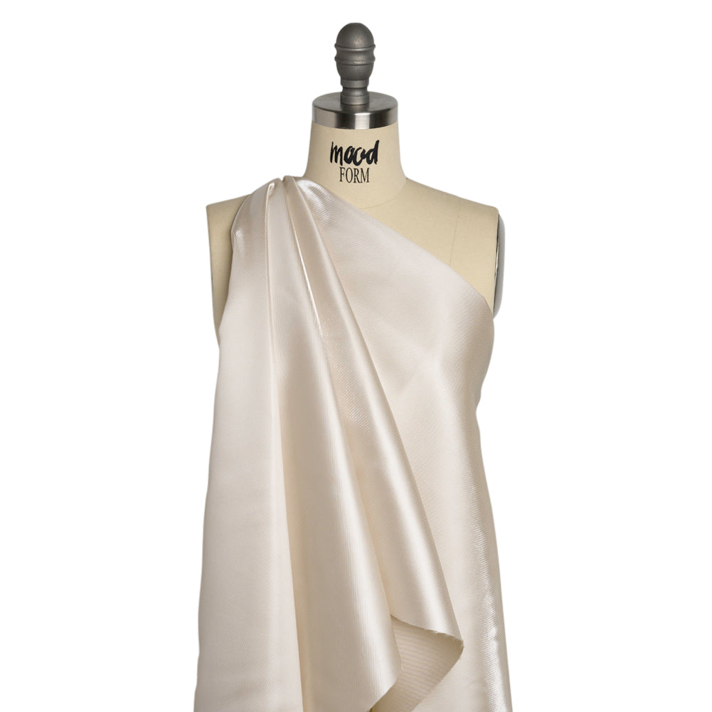 Luminous Polyester Mikado - Ecru - Verena Collection Luminous Polyester Mikado - Ecru - Verena Collection