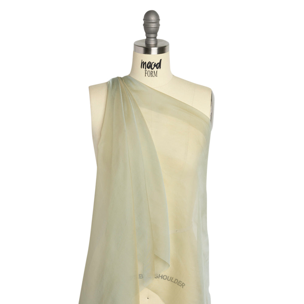 Chiffon-Like Silk Voile - Gray and Tan Iridescent - Adelaide Collection - Drape Chiffon-Like Silk Voile - Gray and Tan Iridescent - Adelaide Collection - Drape