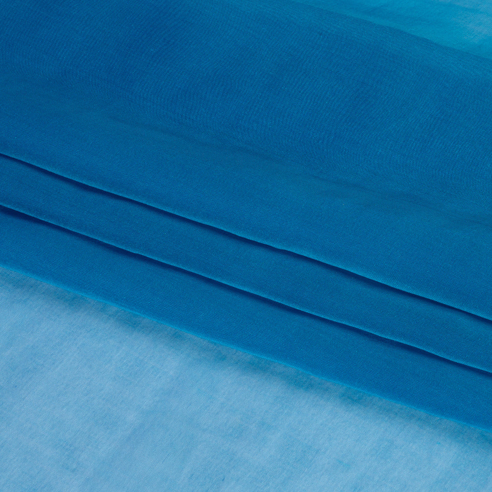 Chiffon-Like Silk Voile - Turquoise and Royal Blue Iridescent - Adelaide Collection Chiffon-Like Silk Voile - Turquoise and Royal Blue Iridescent - Adelaide Collection