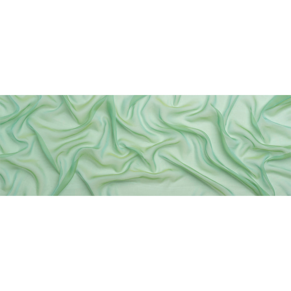 Chiffon-Like Silk Voile - Mint and Lime Iridescent - Adelaide Collection Chiffon-Like Silk Voile - Mint and Lime Iridescent - Adelaide Collection
