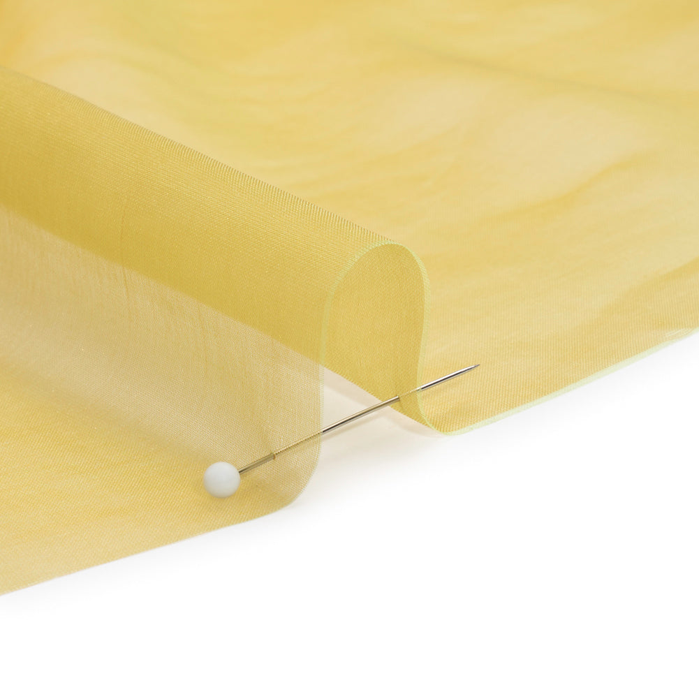 Chiffon-Like Silk Voile - Citron Iridescent - Adelaide Collection Chiffon-Like Silk Voile - Citron Iridescent - Adelaide Collection
