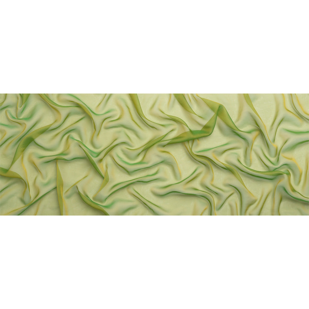 Chiffon-Like Silk Voile - Gold and Kelly Green Iridescent - Adelaide Collection Chiffon-Like Silk Voile - Gold and Kelly Green Iridescent - Adelaide Collection