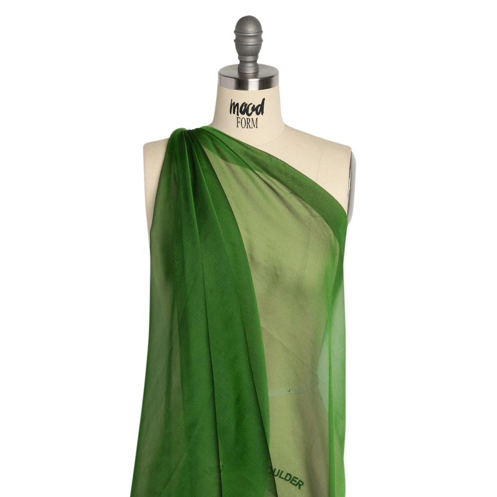 Chiffon-Like Silk Voile - Forest Green Iridescent - Adelaide Collection Chiffon-Like Silk Voile - Forest Green Iridescent - Adelaide Collection