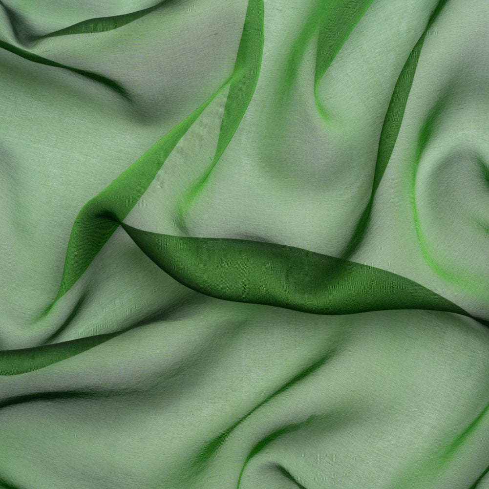 Chiffon-Like Silk Voile - Forest Green Iridescent - Adelaide Collection Chiffon-Like Silk Voile - Forest Green Iridescent - Adelaide Collection