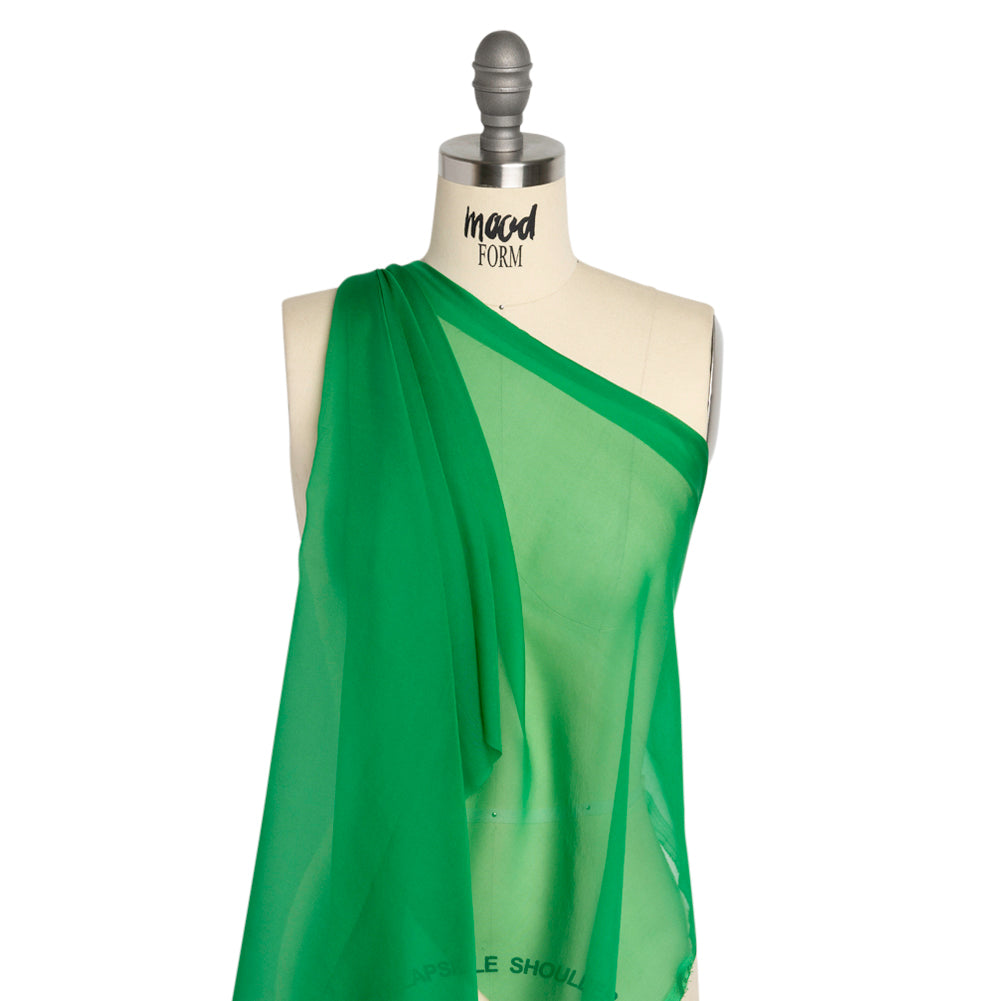 Chiffon-Like Silk Voile - Kelly Green - Adelaide Collection Chiffon-Like Silk Voile - Kelly Green - Adelaide Collection