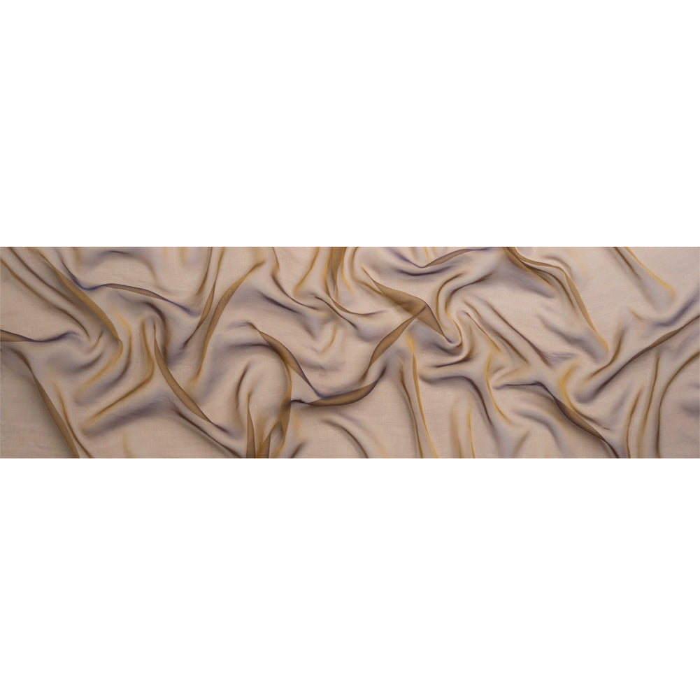 Chiffon-Like Silk Voile - Navy and Gold Iridescent - Adelaide Collection - Full Chiffon-Like Silk Voile - Navy and Gold Iridescent - Adelaide Collection - Full