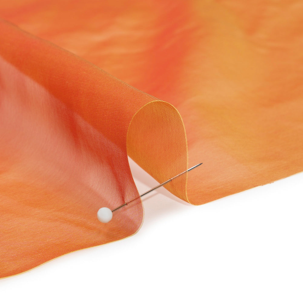 Chiffon-Like Silk Voile - Flame Iridescent - Adelaide Collection Chiffon-Like Silk Voile - Flame Iridescent - Adelaide Collection