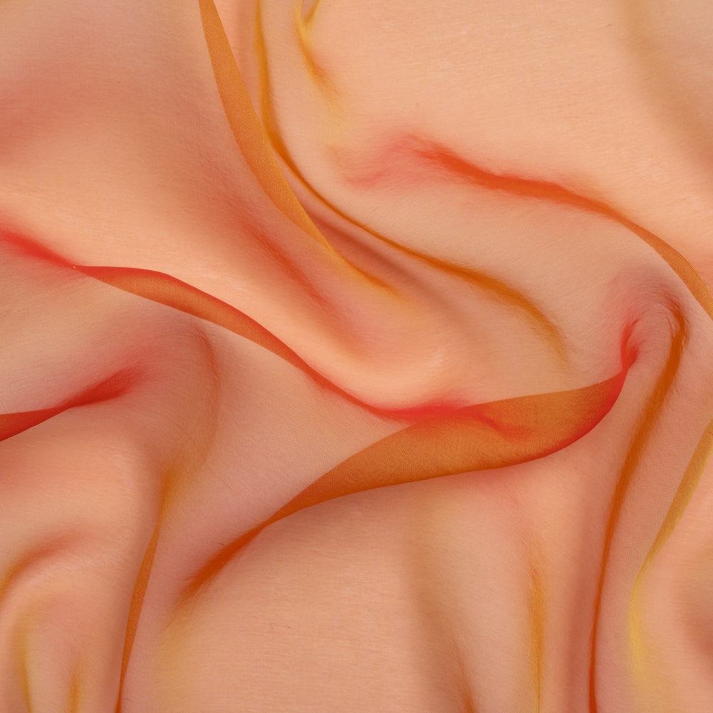 Chiffon-Like Silk Voile - Flame Iridescent - Adelaide Collection Chiffon-Like Silk Voile - Flame Iridescent - Adelaide Collection