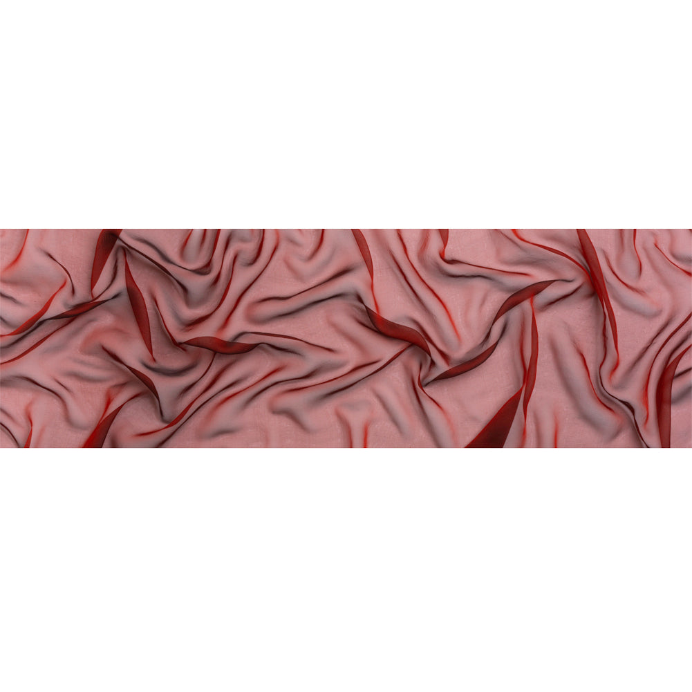 Chiffon-Like Silk Voile - Red and Black Iridescent - Adelaide Collection Chiffon-Like Silk Voile - Red and Black Iridescent - Adelaide Collection