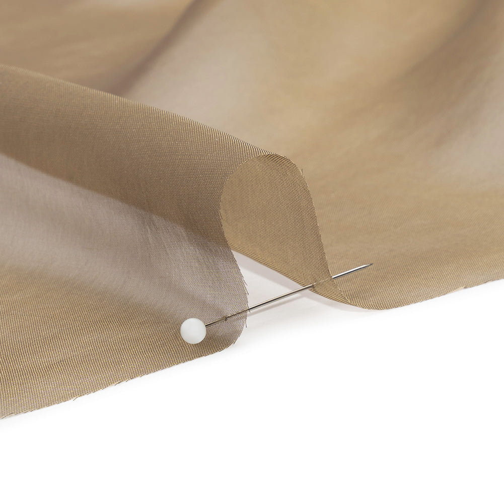 Chiffon-Like Silk Voile - Dark Khaki Iridescent - Adelaide Collection Chiffon-Like Silk Voile - Dark Khaki Iridescent - Adelaide Collection