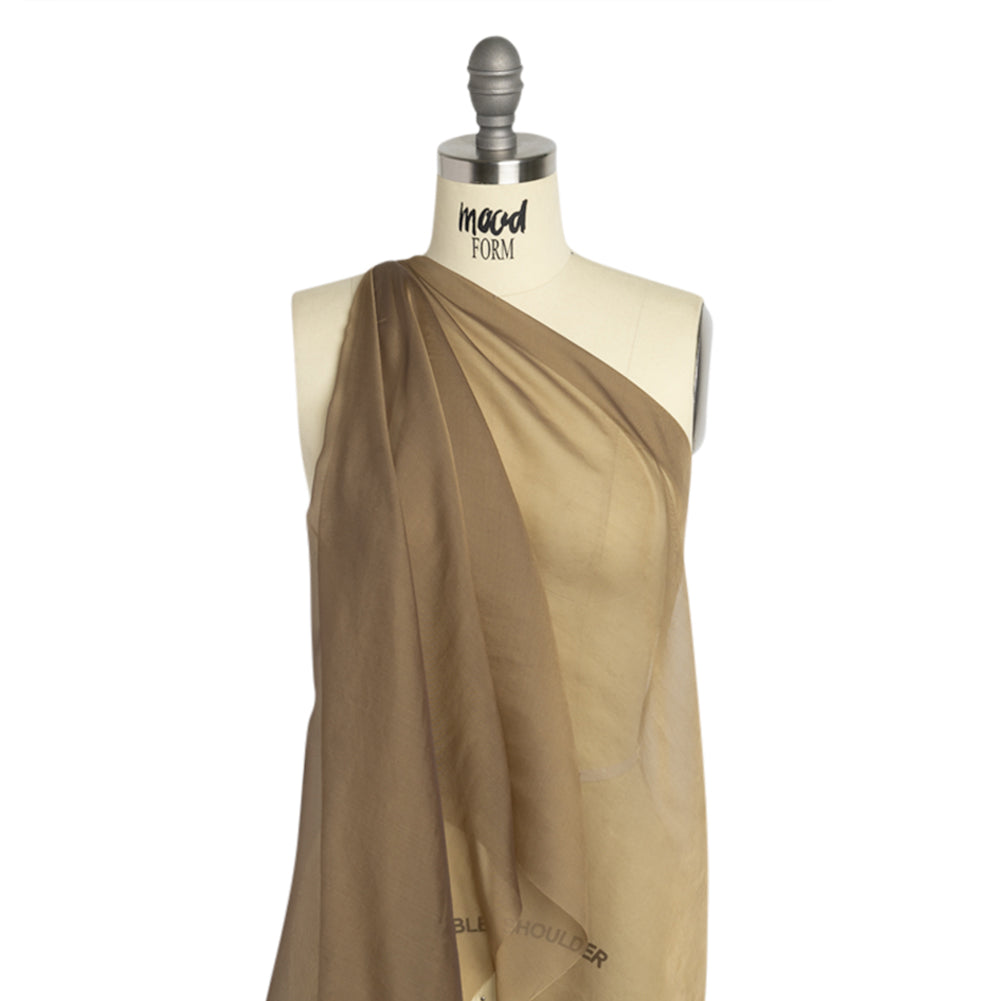 Chiffon-Like Silk Voile - Dark Khaki Iridescent - Adelaide Collection Chiffon-Like Silk Voile - Dark Khaki Iridescent - Adelaide Collection