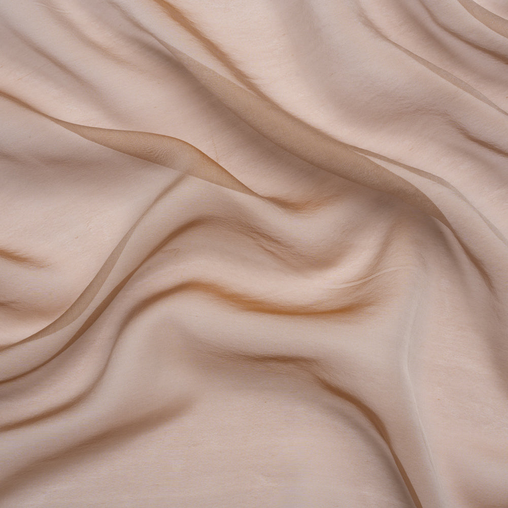 Chiffon-Like Silk Voile - Mink and Silver Iridescent - Adelaide Collection Chiffon-Like Silk Voile - Mink and Silver Iridescent - Adelaide Collection