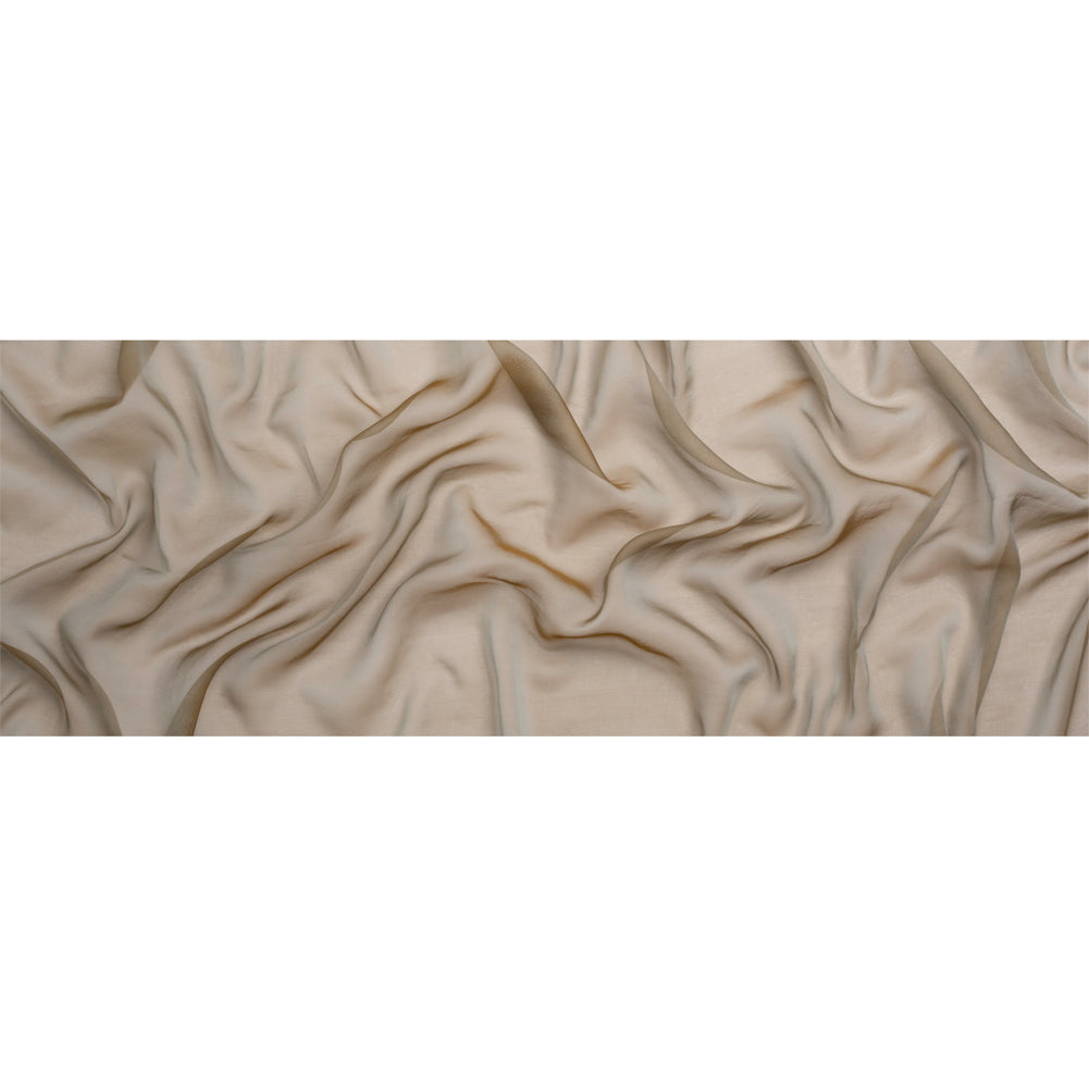 Chiffon-Like Silk Voile - Mocha Iridescent - Adelaide Collection - Full Chiffon-Like Silk Voile - Mocha Iridescent - Adelaide Collection - Full