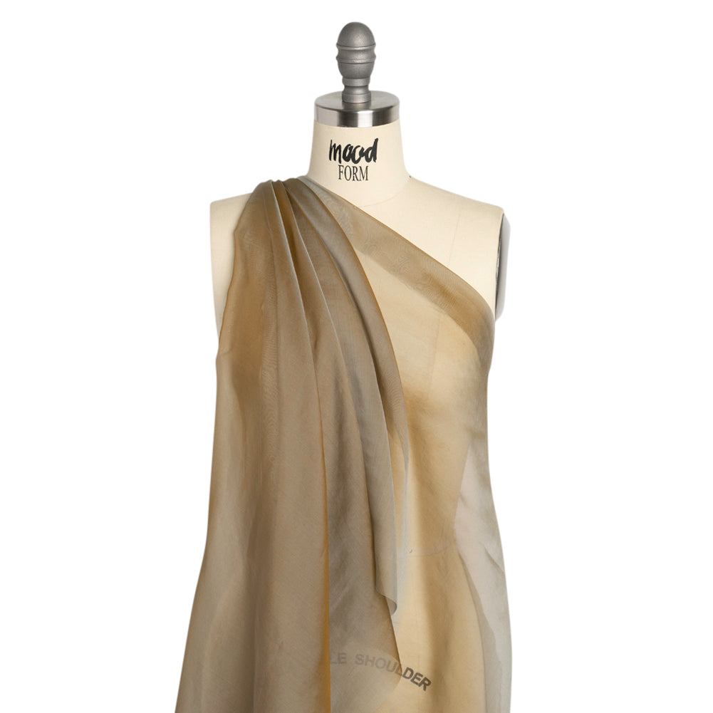 Chiffon-Like Silk Voile - Mocha Iridescent - Adelaide Collection - Drape Chiffon-Like Silk Voile - Mocha Iridescent - Adelaide Collection - Drape