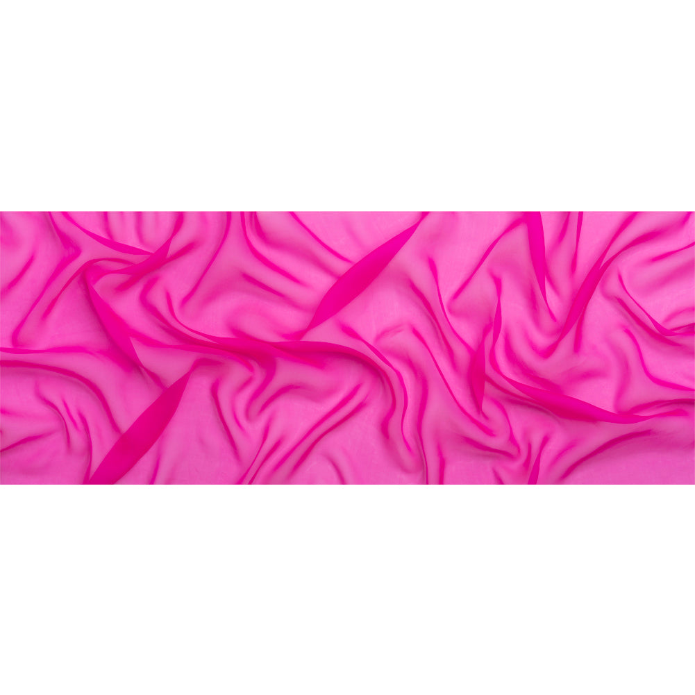 Chiffon-Like Silk Voile - Hot Pink Iridescent - Adelaide Collection Chiffon-Like Silk Voile - Hot Pink Iridescent - Adelaide Collection