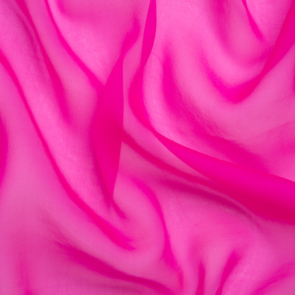Chiffon-Like Silk Voile - Hot Pink Iridescent - Adelaide Collection Chiffon-Like Silk Voile - Hot Pink Iridescent - Adelaide Collection