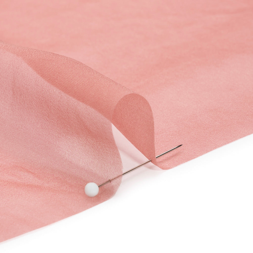 Chiffon-Like Silk Voile - Dark Rose Iridescent - Adelaide Collection - Detail Chiffon-Like Silk Voile - Dark Rose Iridescent - Adelaide Collection - Detail