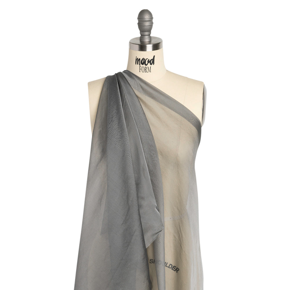 Chiffon-Like Silk Voile - Steel Iridescent - Adelaide Collection Chiffon-Like Silk Voile - Steel Iridescent - Adelaide Collection