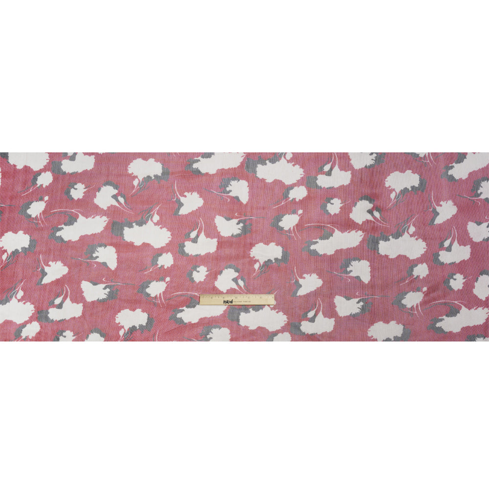 Floral Shadows Silk Tulle - Red, White and Black Drape Floral Shadows Silk Tulle - Red, White and Black Drape