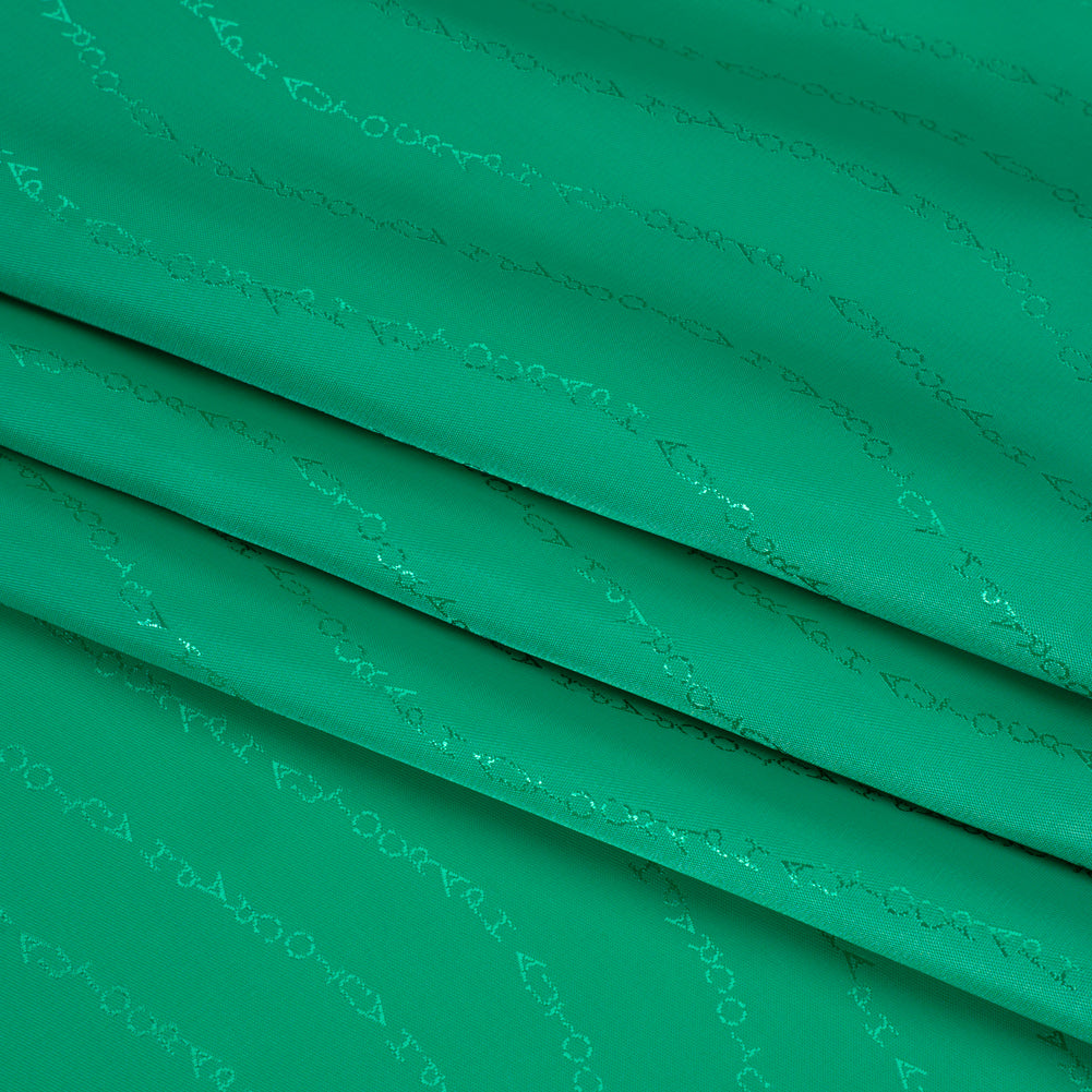 Autograph Jacquard Lining - Spearmint Green Tonal Folded Autograph Jacquard Lining - Spearmint Green Tonal Folded