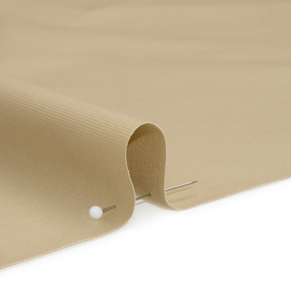 Vertical Ribs Creped Stretch Cotton Dobby - Beige Detail Vertical Ribs Creped Stretch Cotton Dobby - Beige Detail
