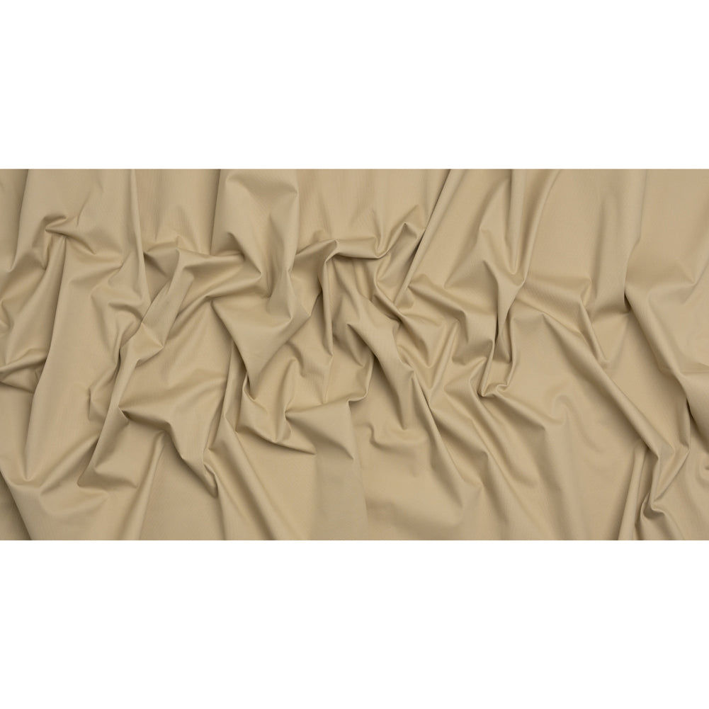 Vertical Ribs Creped Stretch Cotton Dobby - Beige Full Vertical Ribs Creped Stretch Cotton Dobby - Beige Full