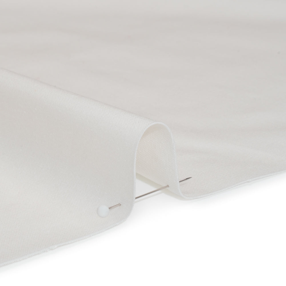 Stretch Cotton Blend Sateen - Ivory Detail Stretch Cotton Blend Sateen - Ivory Detail