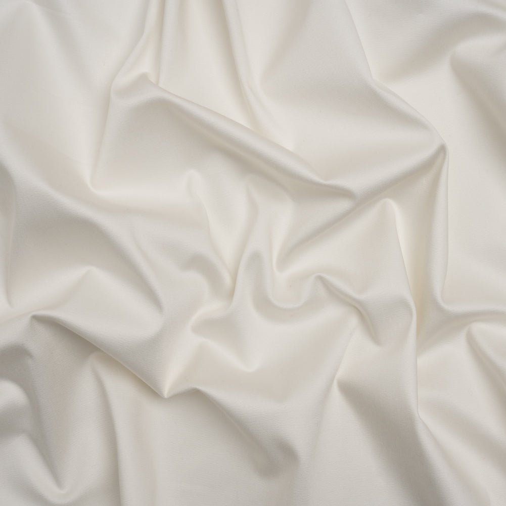 Stretch Cotton Blend Sateen - Ivory Stretch Cotton Blend Sateen - Ivory
