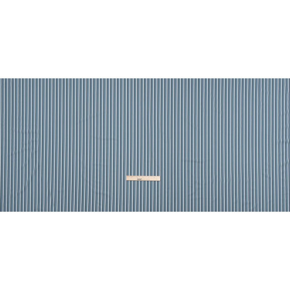 Stretch Polyester Woven - Powder Blue and Gray Shadow Stripes Full Stretch Polyester Woven - Powder Blue and Gray Shadow Stripes Full