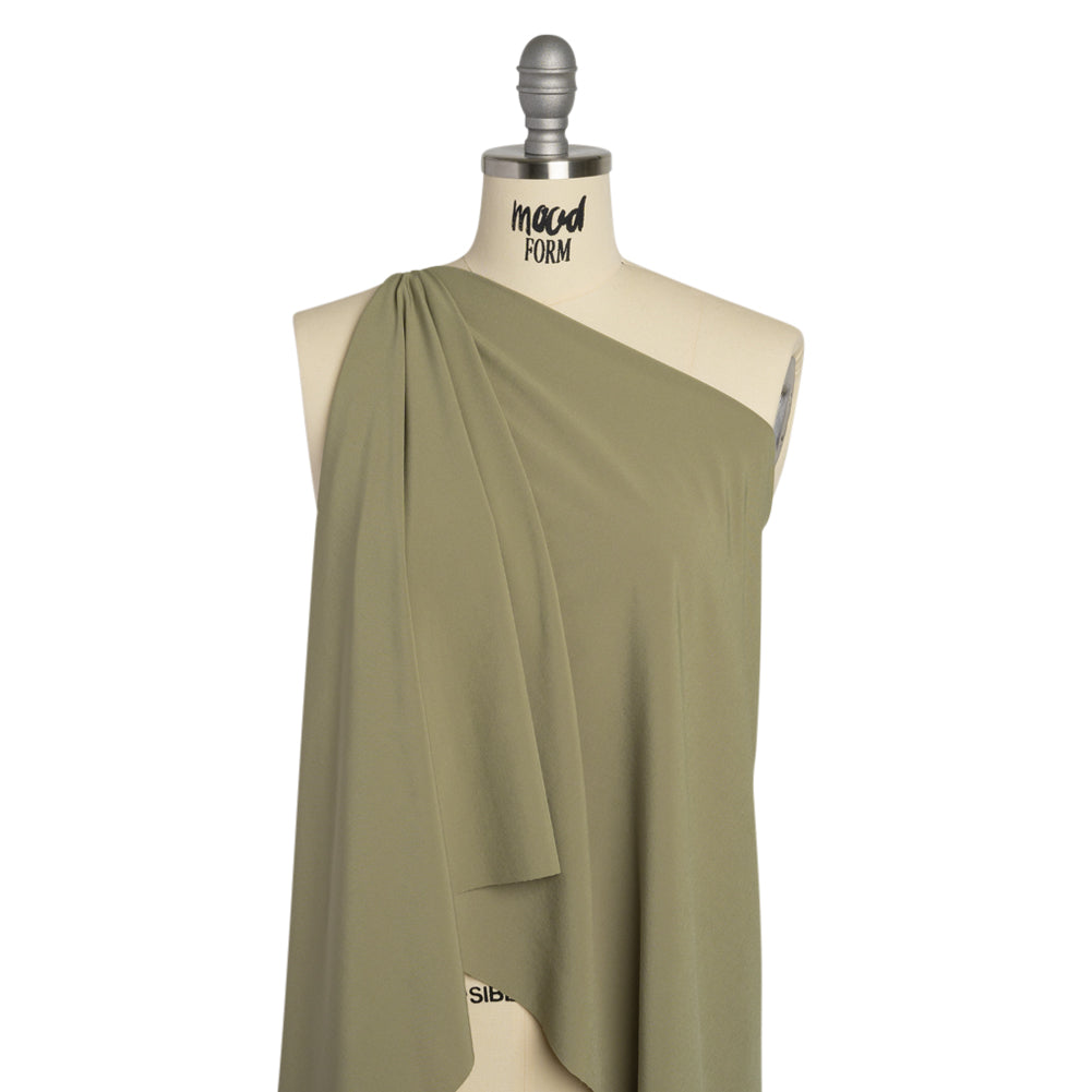 Stretch Polyester Woven - Sage Green Drape Stretch Polyester Woven - Sage Green Drape