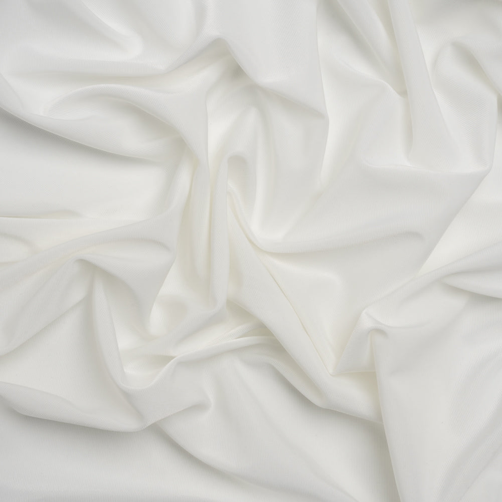 Famous Australian Designer White Stretch Polyester Jersey Famous Australian Designer White Stretch Polyester Jersey