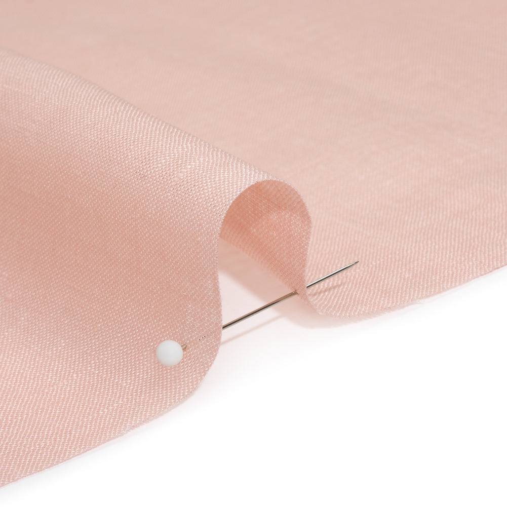 Famous Australian Designer Shell Pink Lightweight Linen Woven Detail Famous Australian Designer Shell Pink Lightweight Linen Woven Detail