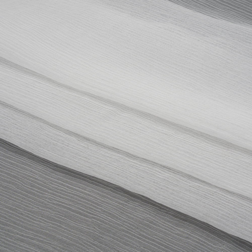 Famous Australian Designer White Crinkled Silk Chiffon Folded Famous Australian Designer White Crinkled Silk Chiffon Folded