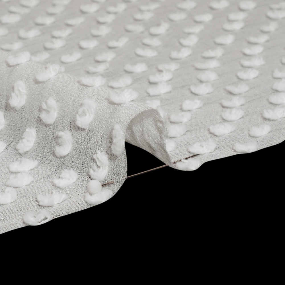 Famous Australian Designer Off White Silk Swiss Dot Detail Famous Australian Designer Off White Silk Swiss Dot Detail