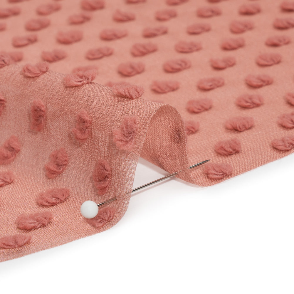 Famous Australian Designer Rose Silk Swiss Dot Georgette Detail Famous Australian Designer Rose Silk Swiss Dot Georgette Detail