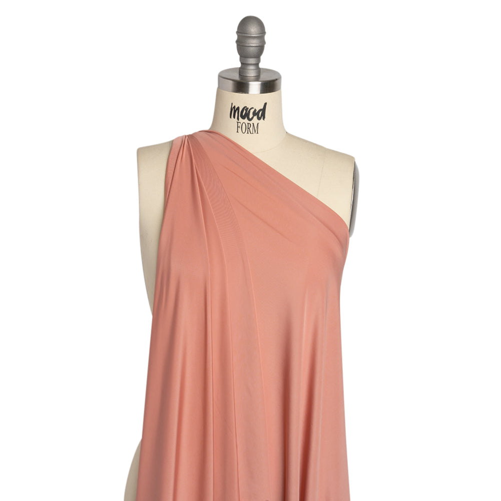 Famous Australian Designer Pink Stretch Polyester Jersey Drape Famous Australian Designer Pink Stretch Polyester Jersey Drape