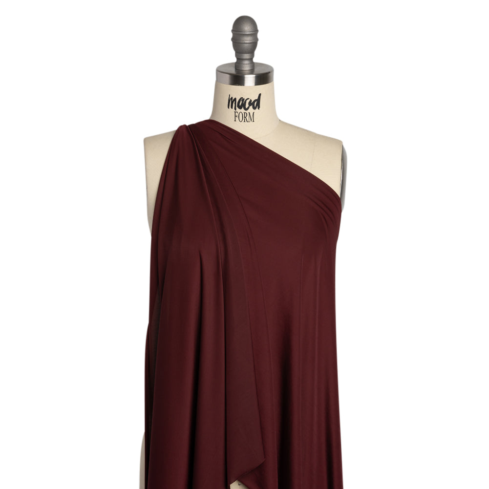 Famous Australian Designer Mahogany Stretch Polyester Jersey Drape Famous Australian Designer Mahogany Stretch Polyester Jersey Drape
