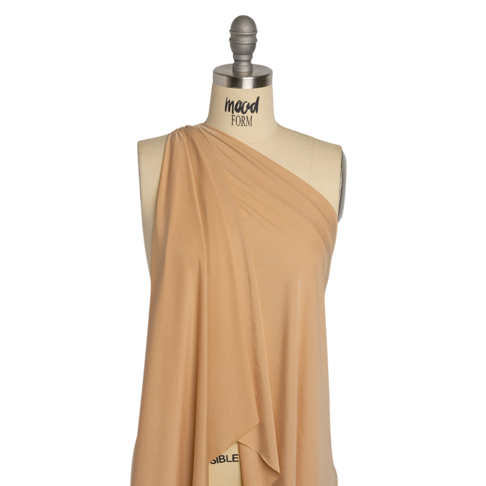Famous Australian Designer Nude Stretch Polyester Jersey Drape Famous Australian Designer Nude Stretch Polyester Jersey Drape