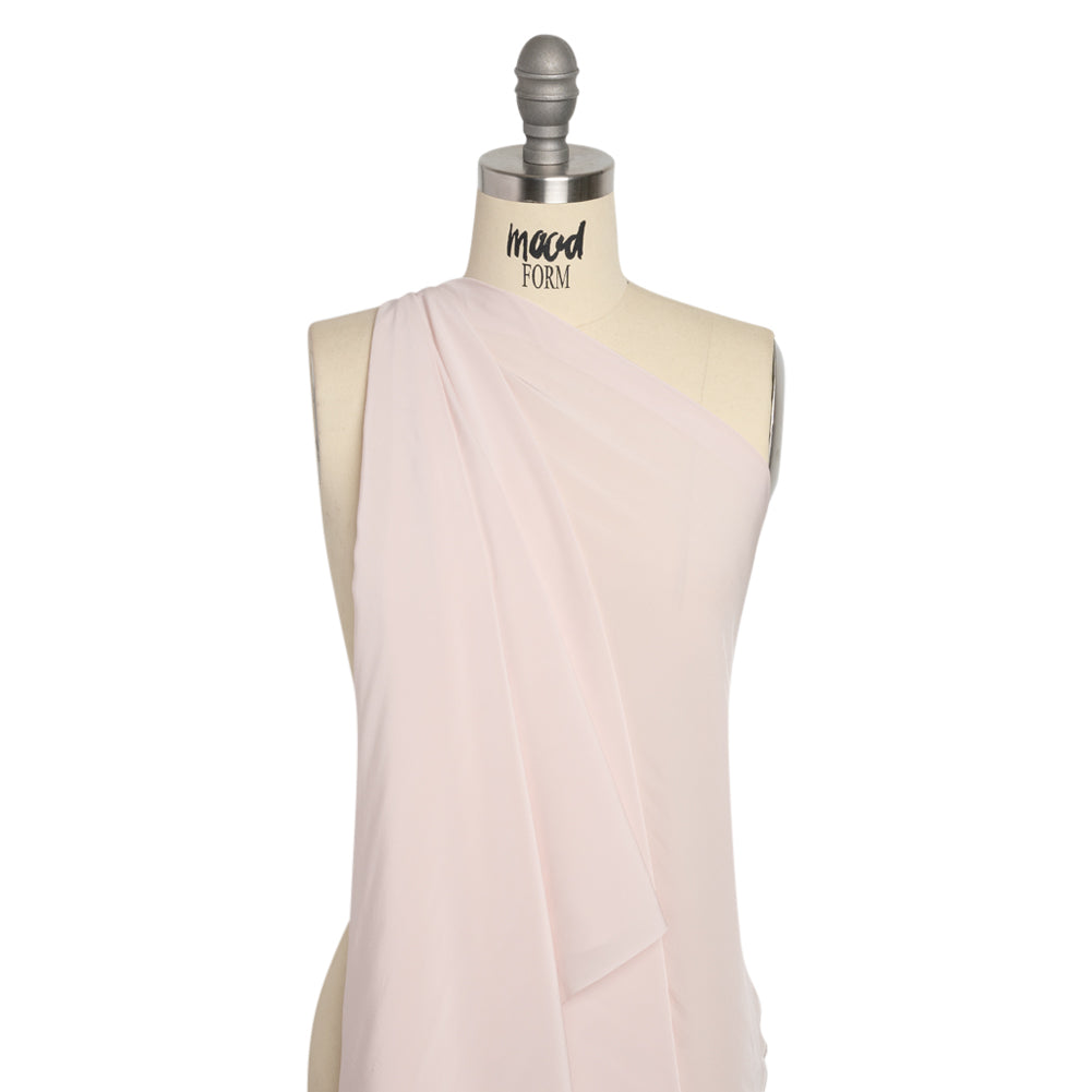 Famous Australian Designer Pale Mauve Viscose Crepe de Chine Drape Famous Australian Designer Pale Mauve Viscose Crepe de Chine Drape