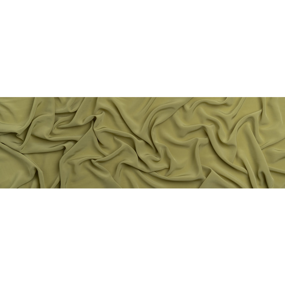 Famous Australian Designer Pea Green Viscose Crepe de Chine Full Famous Australian Designer Pea Green Viscose Crepe de Chine Full