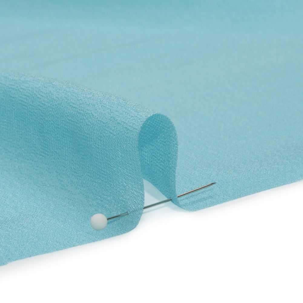 Famous Australian Designer Sky Blue Viscose Georgette Detail Famous Australian Designer Sky Blue Viscose Georgette Detail