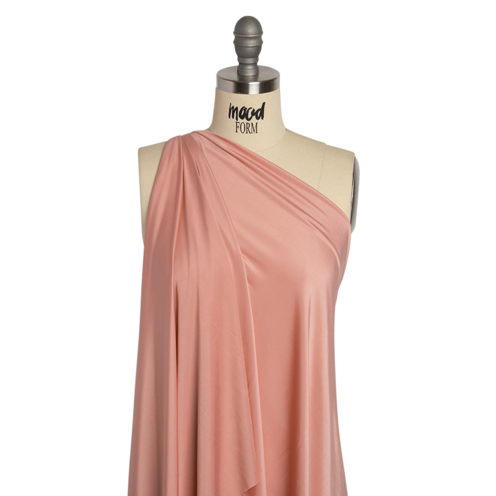 Famous Australian Designer Rose Stretch Polyester Jersey Drape Famous Australian Designer Rose Stretch Polyester Jersey Drape