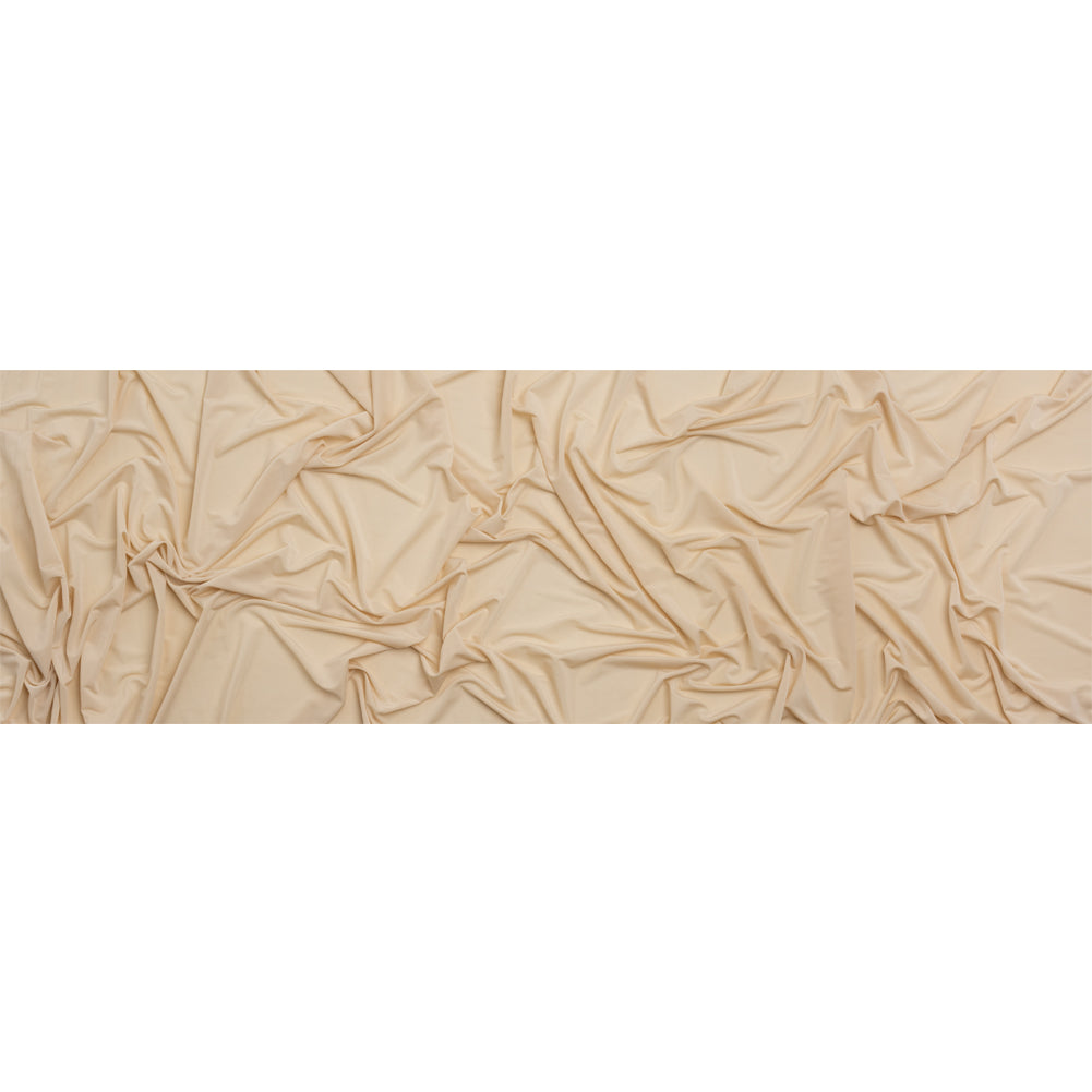 Famous Australian Designer Light Beige Stretch Polyester Jersey Full Famous Australian Designer Light Beige Stretch Polyester Jersey Full